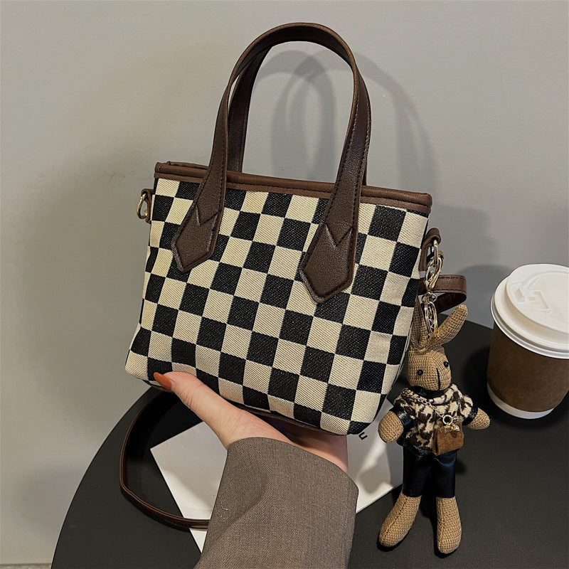 Fashion Houndstooth Shoulder Bags Portable Checkerboard Handbags All-match Messenger Bag Women Totes