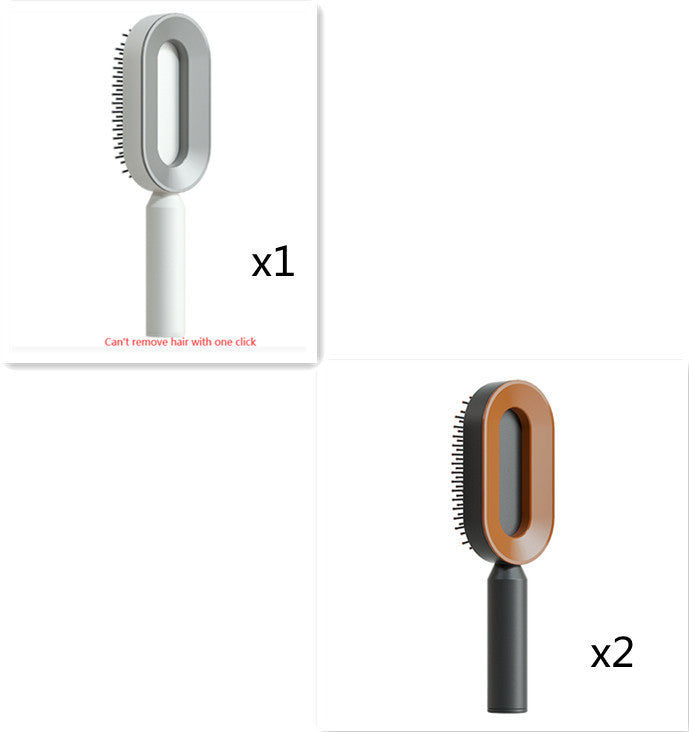 Self Cleaning Hair Brush For Women One-key Cleaning Hair Loss Airbag Massage Scalp Comb Anti-Static Hairbrush