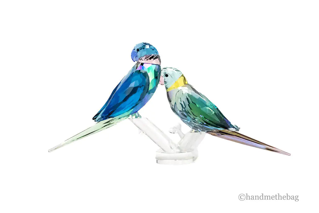 Swarovski (5577124) Jungle Beats Parakeet Couple Fife & Fifer Figurine