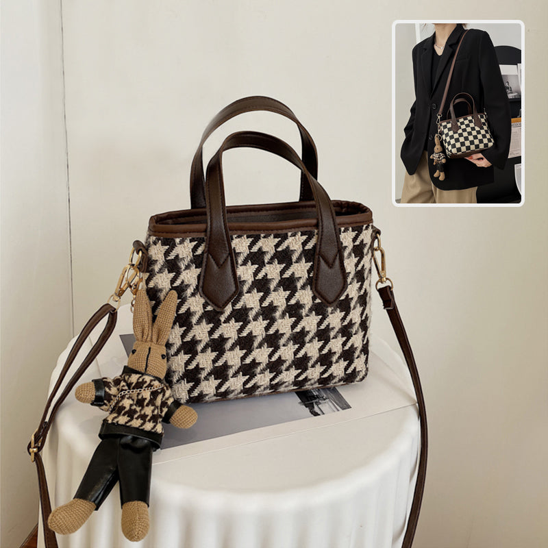 Fashion Houndstooth Shoulder Bags Portable Checkerboard Handbags All-match Messenger Bag Women Totes