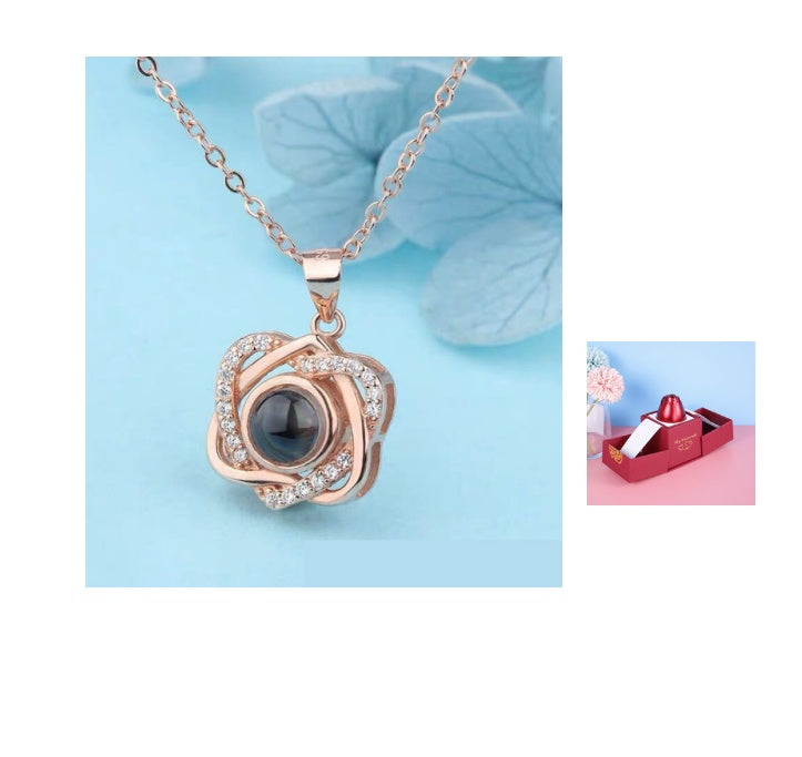 Gifts Metal Rose Jewelry Gift Box Necklace For Wedding Girlfriend Necklace Gifts